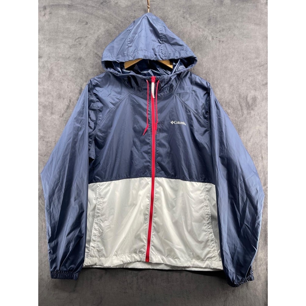 Columbia Flash Forward Windbreaker Jacket Navy White XL XL0355